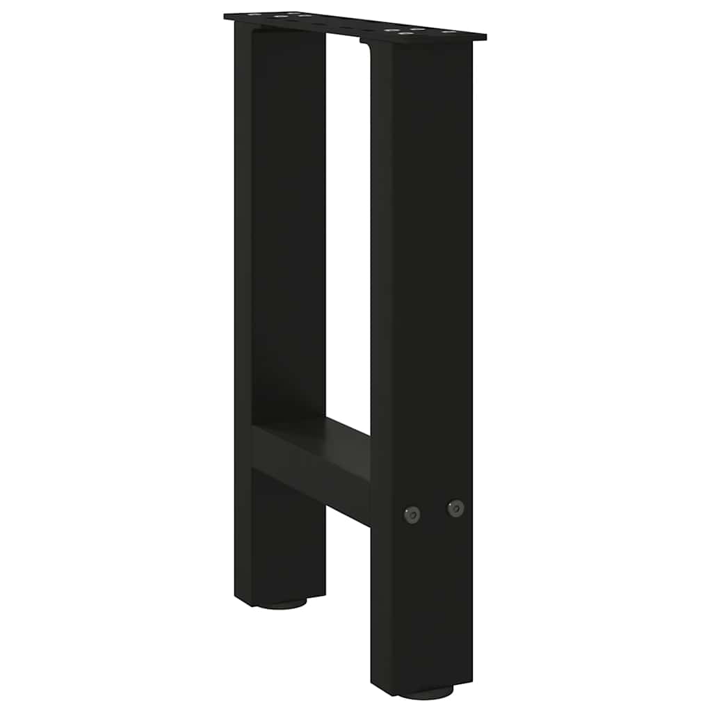 vidaXL Couchtischbeine Schwarz 2 Stk. 38x(42-43) cm Stahl