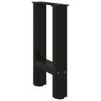 vidaXL Couchtischbeine Schwarz 2 Stk. 38x(42-43) cm Stahl