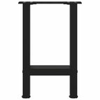 vidaXL Couchtischbeine Schwarz 2 Stk. 38x(42-43) cm Stahl