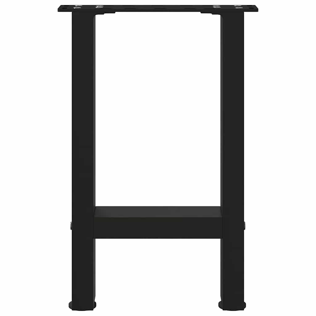 vidaXL Couchtischbeine Schwarz 2 Stk. 38x(42-43) cm Stahl