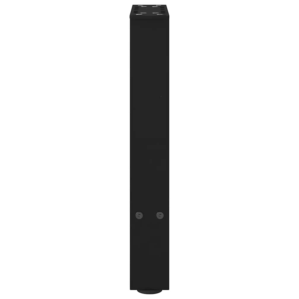 vidaXL Couchtischbeine Schwarz 2 Stk. 38x(42-43) cm Stahl
