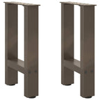 vidaXL Couchtischbeine Naturstahl 2 Stk. 38x(42-43) cm Stahl