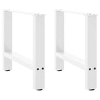 vidaXL Couchtischbeine Weiß 2 Stk. 50x(42-43) cm Stahl