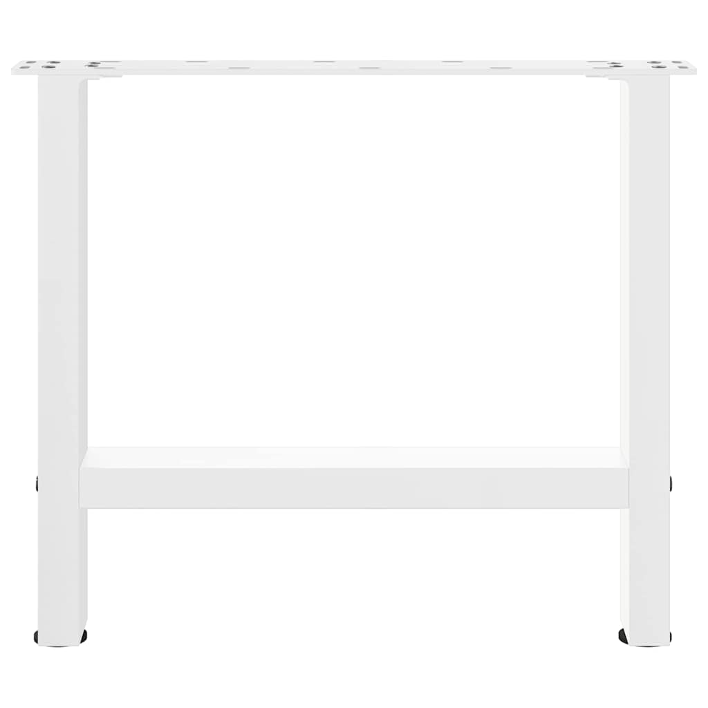 vidaXL Couchtischbeine Weiß 2 Stk. 50x(42-43) cm Stahl