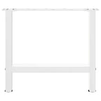 vidaXL Couchtischbeine Weiß 2 Stk. 50x(42-43) cm Stahl
