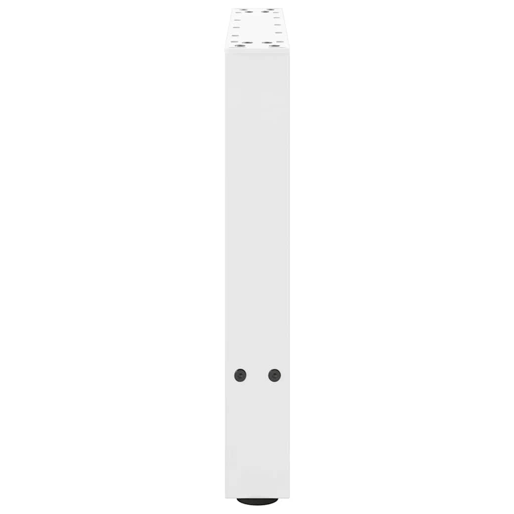 vidaXL Couchtischbeine Weiß 2 Stk. 50x(42-43) cm Stahl
