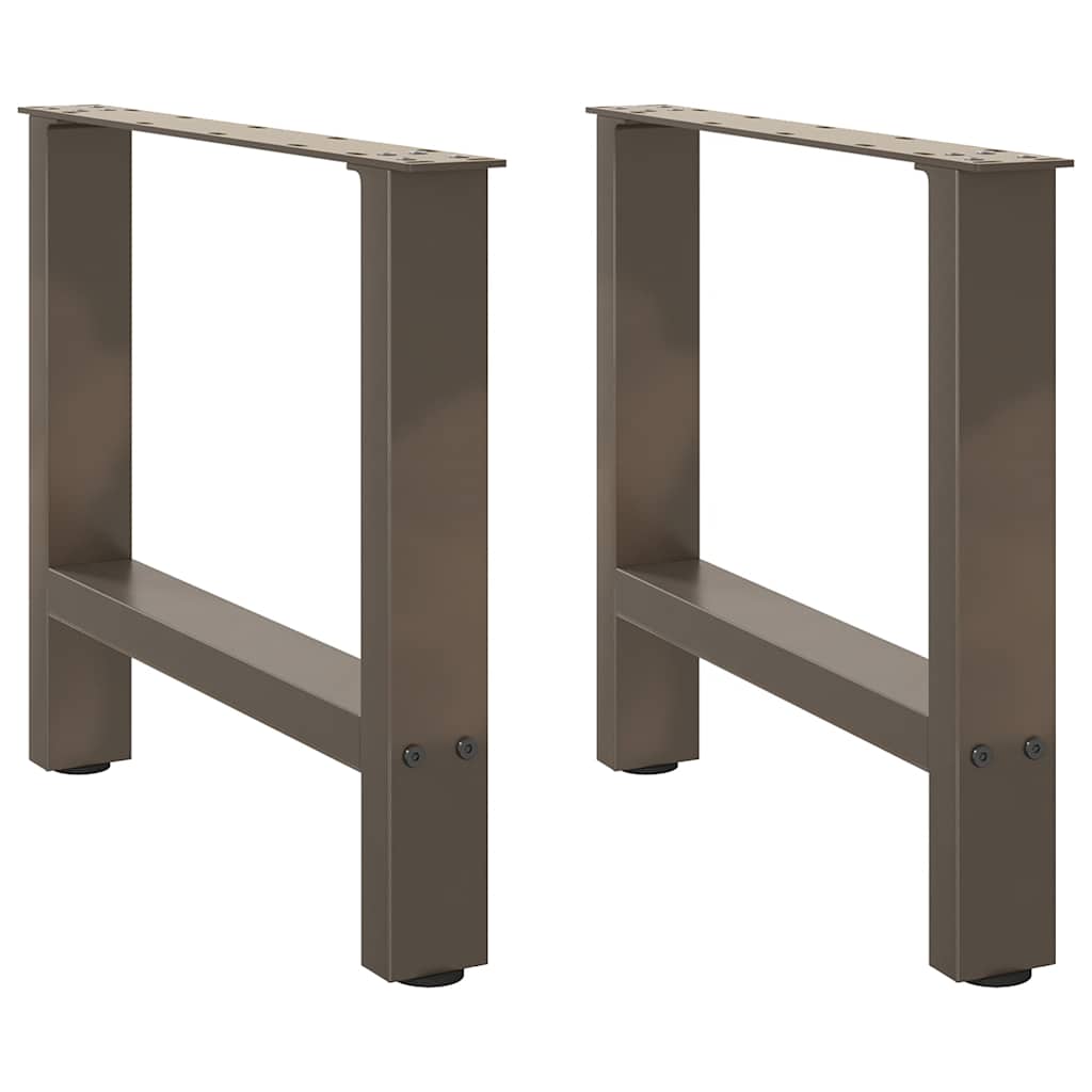 vidaXL Couchtischbeine Naturstahl 2 Stk. 50x(42-43) cm Stahl