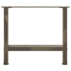 vidaXL Couchtischbeine Naturstahl 2 Stk. 50x(42-43) cm Stahl