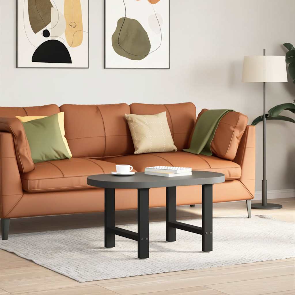 vidaXL Couchtischbeine Schwarz 2 Stk. 60x(42-43) cm Stahl