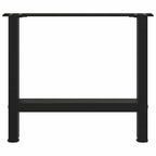 vidaXL Couchtischbeine Schwarz 2 Stk. 60x(42-43) cm Stahl