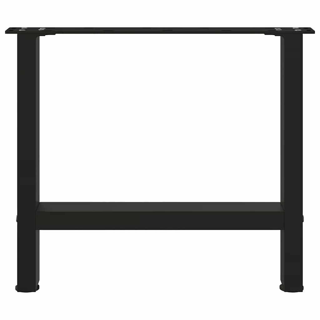 vidaXL Couchtischbeine Schwarz 2 Stk. 60x(42-43) cm Stahl