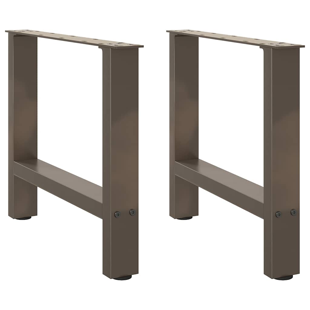 vidaXL Couchtischbeine Naturstahl 2 Stk. 60x(42-43) cm Stahl