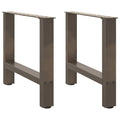 vidaXL Couchtischbeine Naturstahl 2 Stk. 60x(42-43) cm Stahl