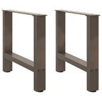 vidaXL Couchtischbeine Naturstahl 2 Stk. 60x(42-43) cm Stahl