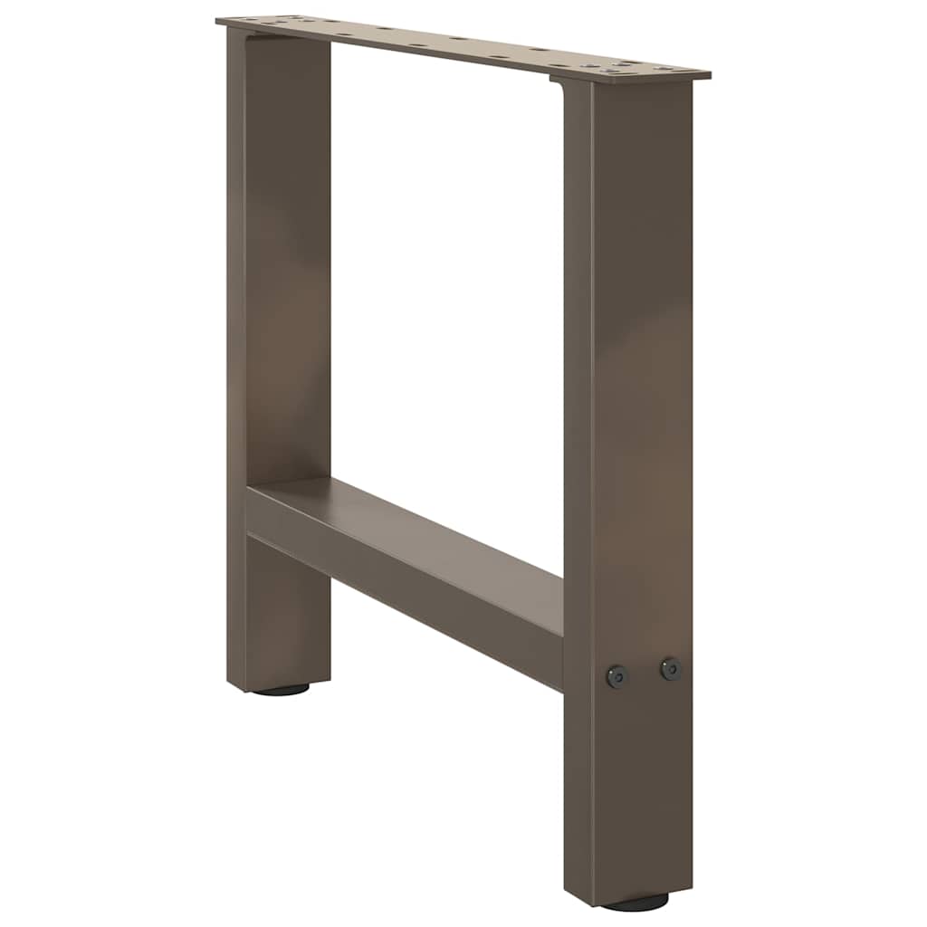 vidaXL Couchtischbeine Naturstahl 2 Stk. 60x(42-43) cm Stahl