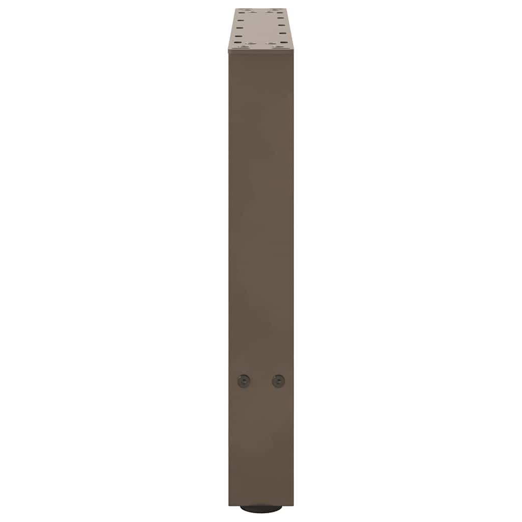vidaXL Couchtischbeine Naturstahl 2 Stk. 60x(42-43) cm Stahl