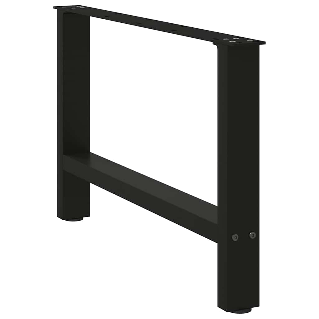 vidaXL Couchtischbeine Schwarz 2 Stk. 70x(42-43) cm Stahl
