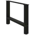 vidaXL Couchtischbeine Schwarz 2 Stk. 70x(42-43) cm Stahl