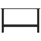 vidaXL Couchtischbeine Schwarz 2 Stk. 70x(42-43) cm Stahl