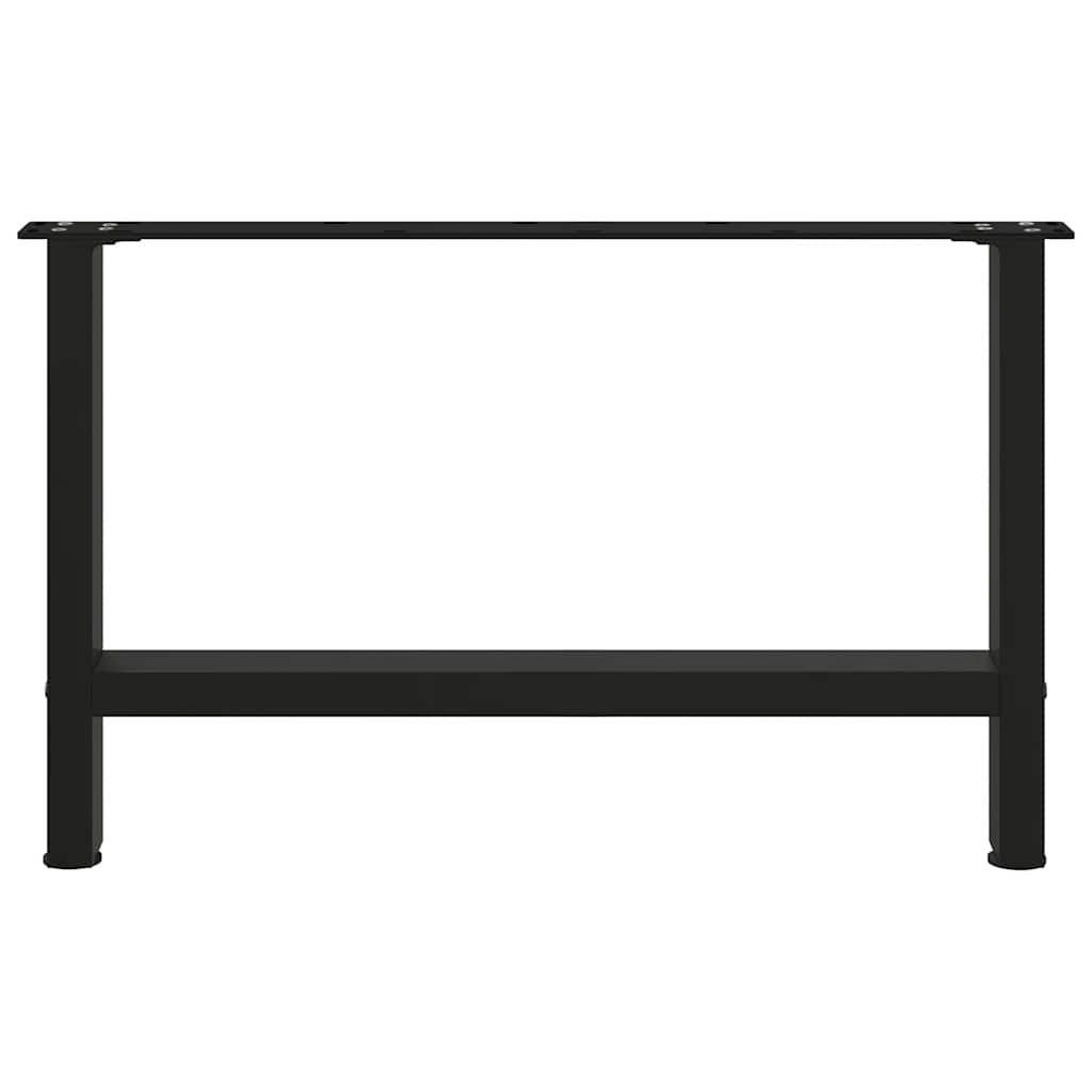 vidaXL Couchtischbeine Schwarz 2 Stk. 70x(42-43) cm Stahl