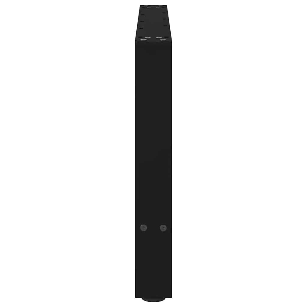 vidaXL Couchtischbeine Schwarz 2 Stk. 70x(42-43) cm Stahl
