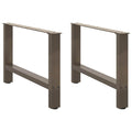 vidaXL Couchtischbeine Naturstahl 2 Stk. 70x(42-43) cm Stahl