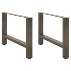 vidaXL Couchtischbeine Naturstahl 2 Stk. 70x(42-43) cm Stahl