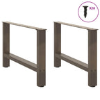 vidaXL Couchtischbeine Naturstahl 2 Stk. 70x(42-43) cm Stahl