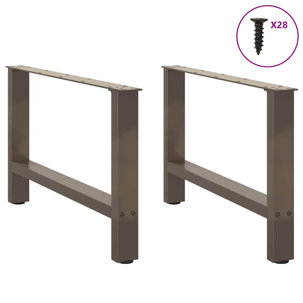 vidaXL Couchtischbeine Naturstahl 2 Stk. 70x(42-43) cm Stahl