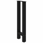 vidaXL Konsolentischbeine Schwarz 2 Stk. 28x(72-73) cm Stahl