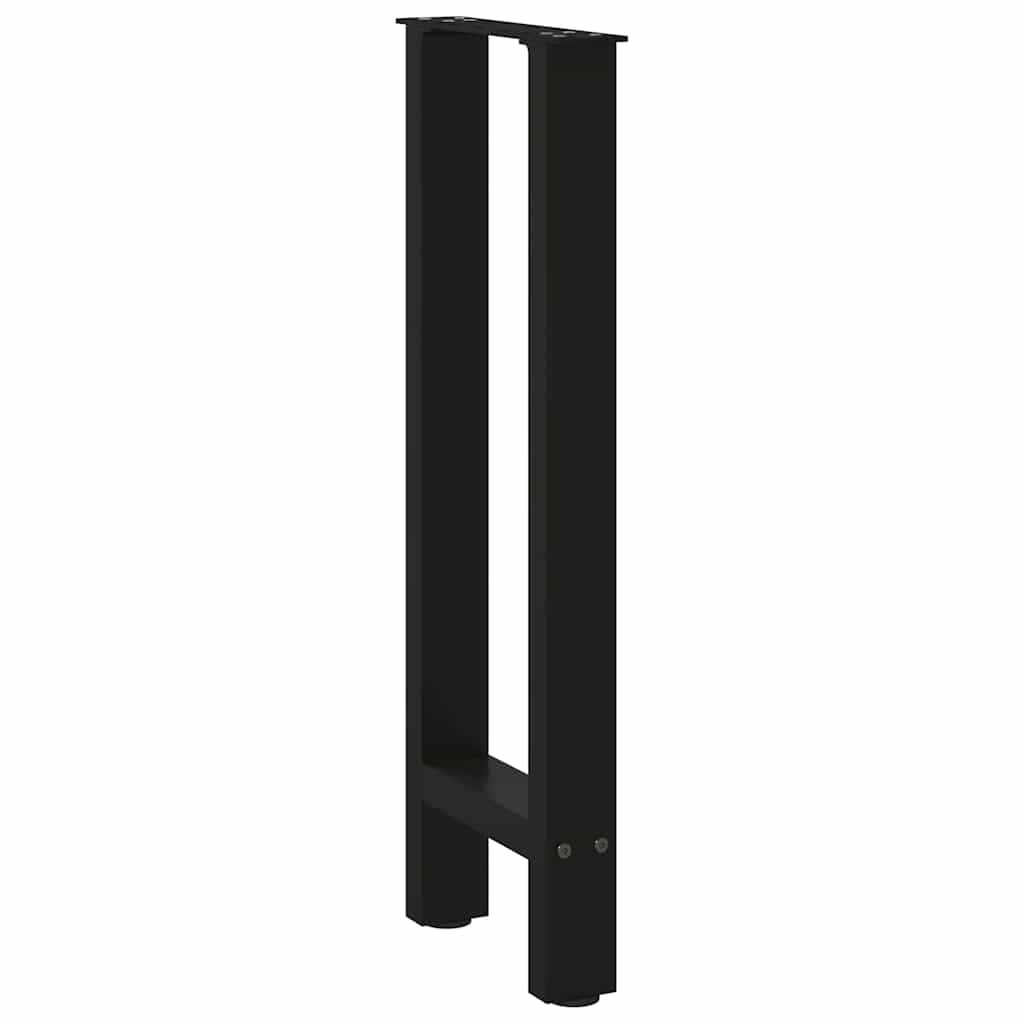 vidaXL Konsolentischbeine Schwarz 2 Stk. 28x(72-73) cm Stahl