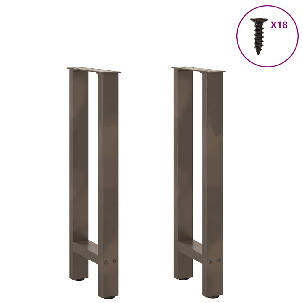 vidaXL Konsolentischbeine Naturstahl 2 Stk. 28x(72-73) cm Stahl