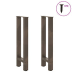 vidaXL Konsolentischbeine Naturstahl 2 Stk. 28x(72-73) cm Stahl