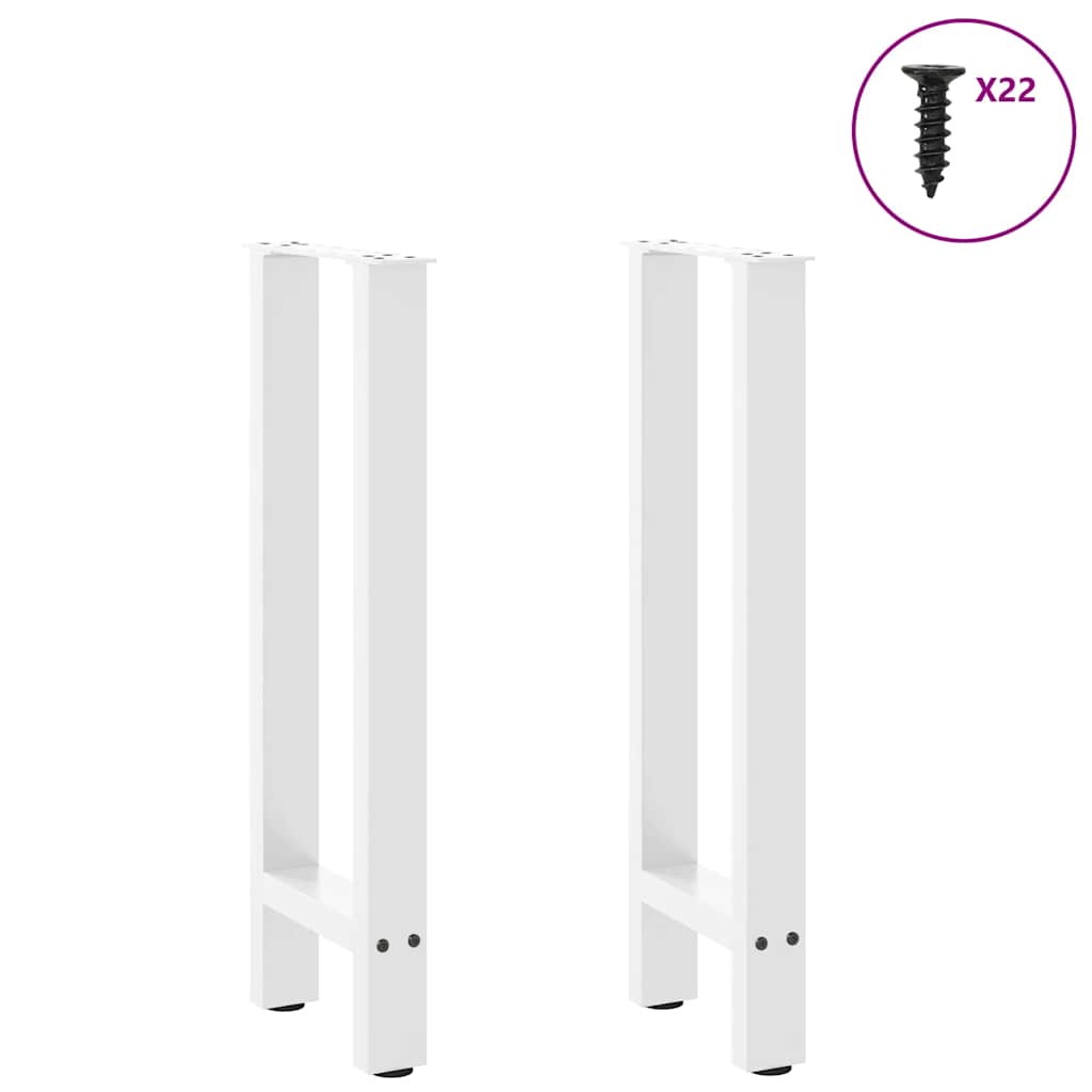 vidaXL Konsolentischbeine Weiß 2 Stk. 38x(72-73) cm Stahl
