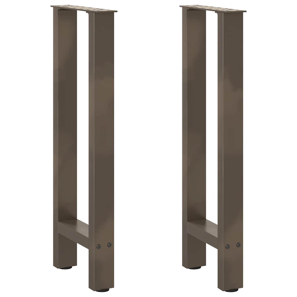 vidaXL Konsolentischbeine Naturstahl 2 Stk. 38x(72-73) cm Stahl