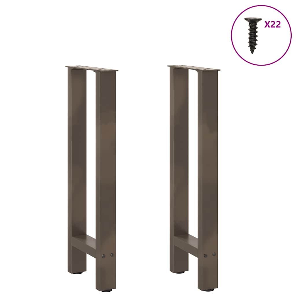 vidaXL Konsolentischbeine Naturstahl 2 Stk. 38x(72-73) cm Stahl