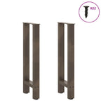 vidaXL Konsolentischbeine Naturstahl 2 Stk. 38x(72-73) cm Stahl