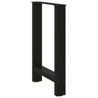vidaXL Esstischbeine Schwarz 2 Stk. 50x(72-73) cm Stahl