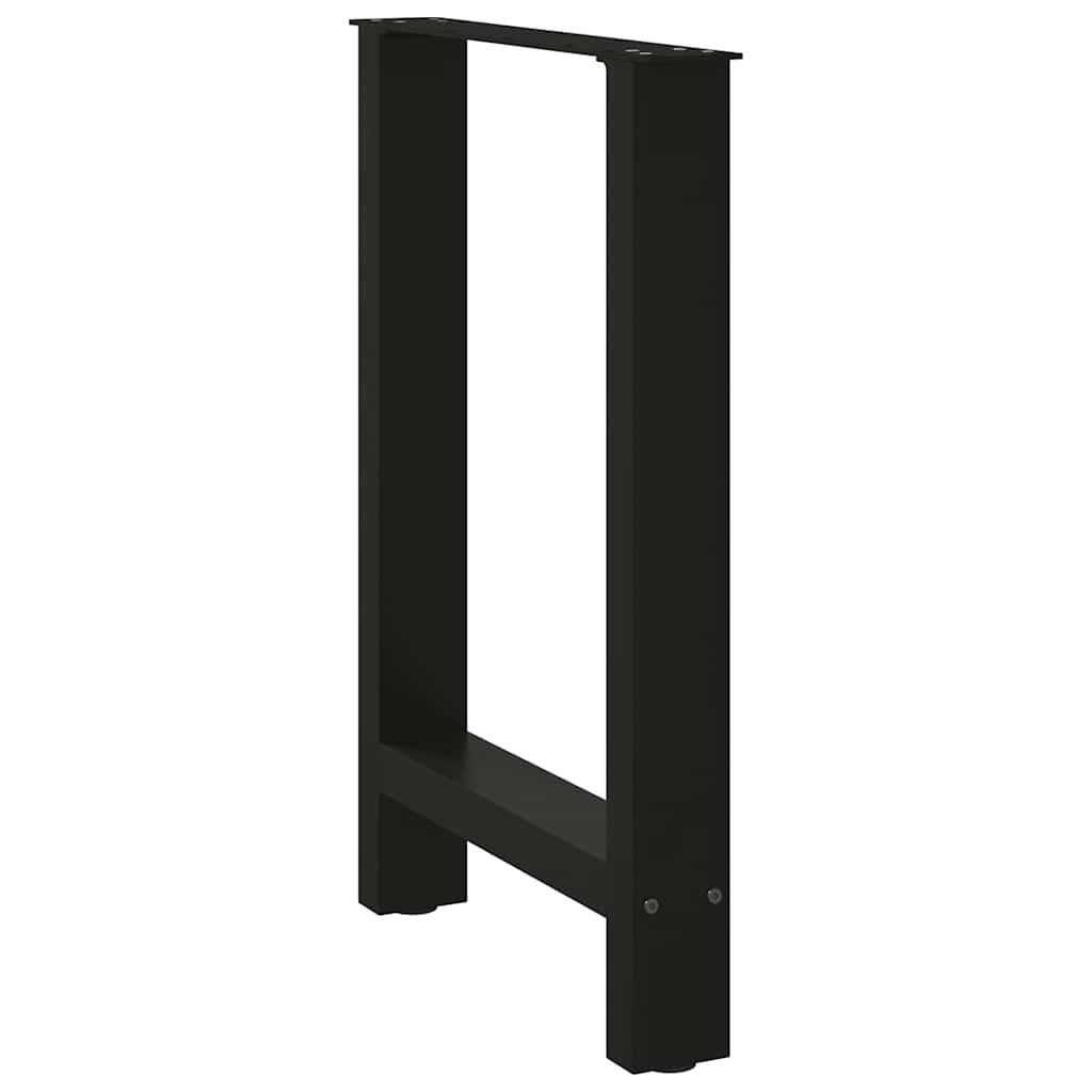 vidaXL Esstischbeine Schwarz 2 Stk. 50x(72-73) cm Stahl