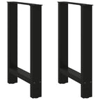 vidaXL Esstischbeine Schwarz 2 Stk. 60x(72-73) cm Stahl