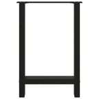 vidaXL Esstischbeine Schwarz 2 Stk. 60x(72-73) cm Stahl