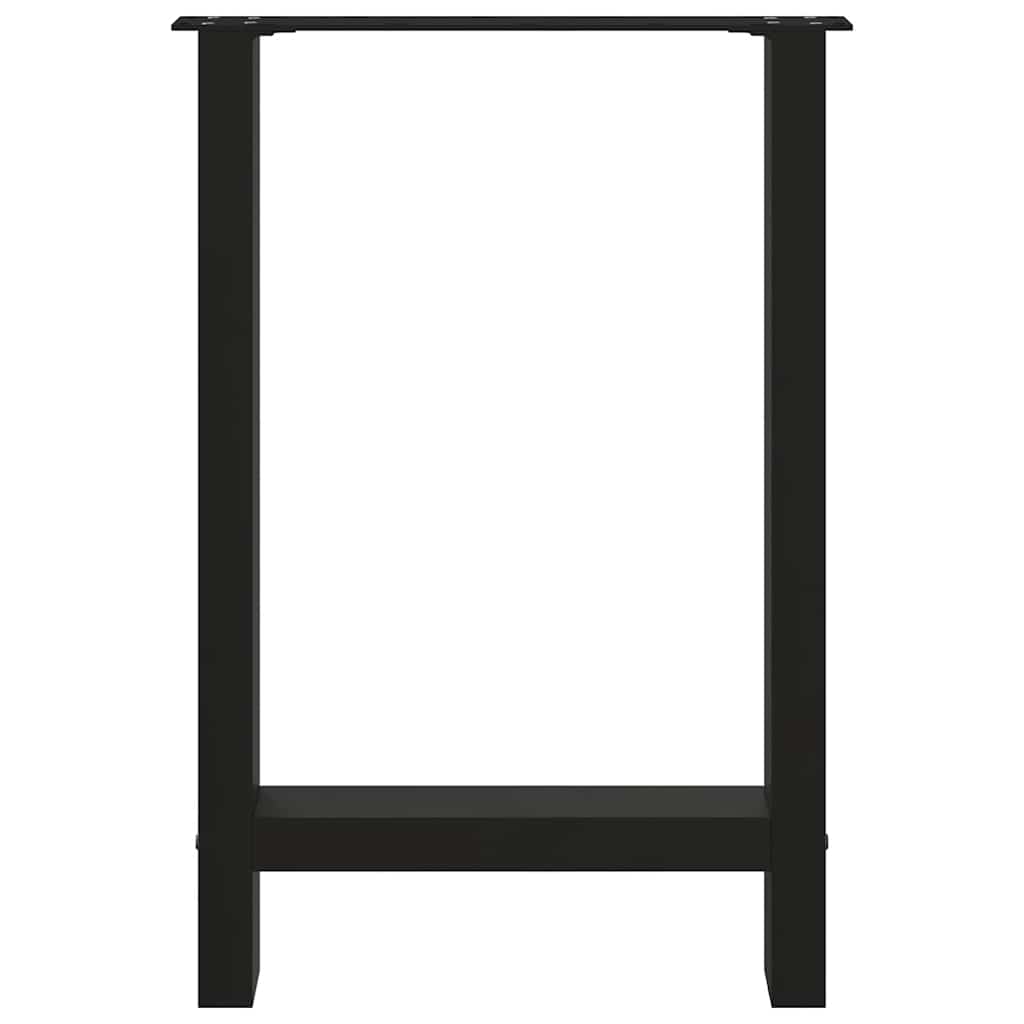 vidaXL Esstischbeine Schwarz 2 Stk. 60x(72-73) cm Stahl