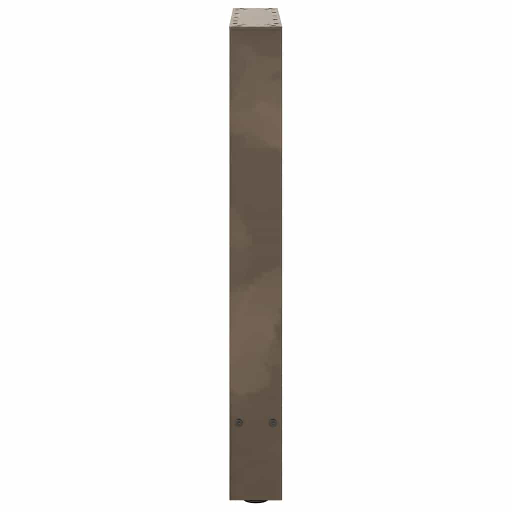 vidaXL Esstischbeine Naturstahl 2 Stk. 60x(72-73) cm Stahl