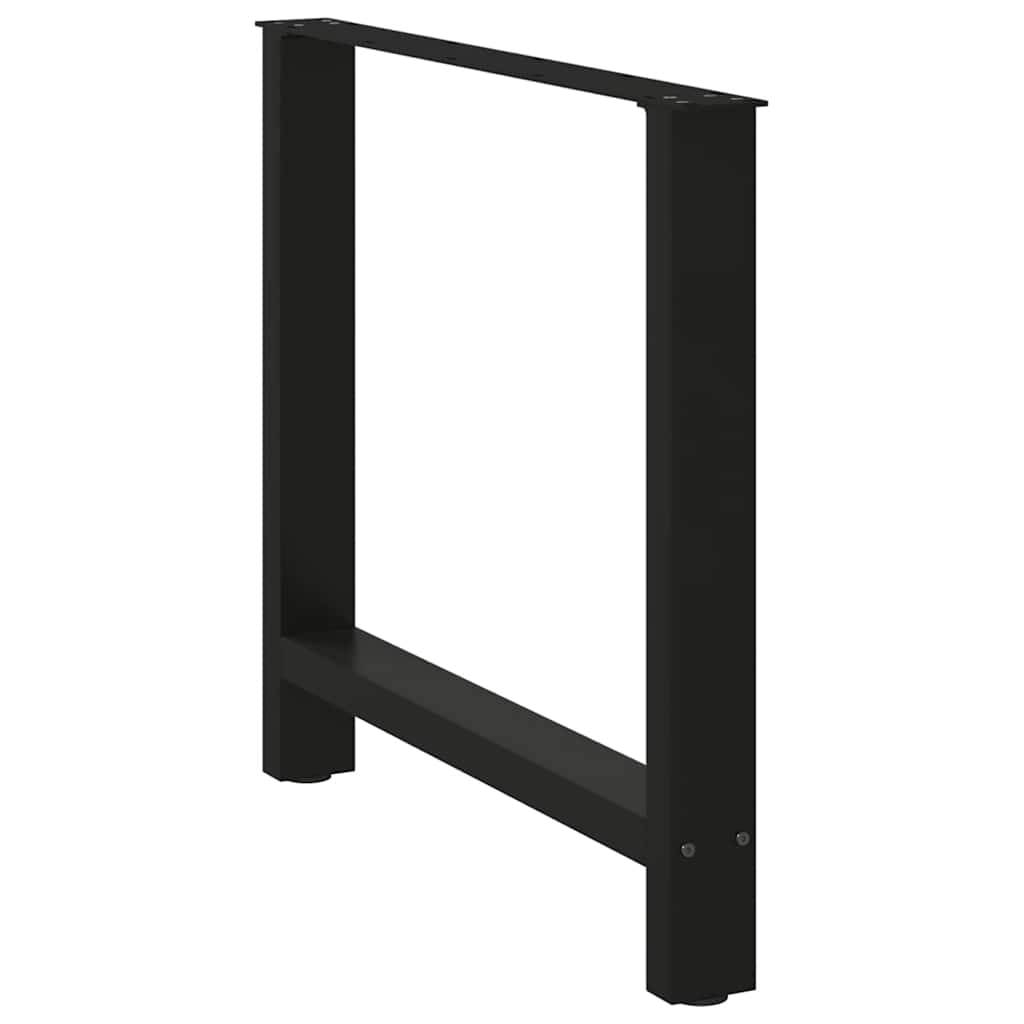 vidaXL Esstischbeine Schwarz 2 Stk. 70x(72-73) cm Stahl