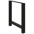 vidaXL Esstischbeine Schwarz 2 Stk. 70x(72-73) cm Stahl