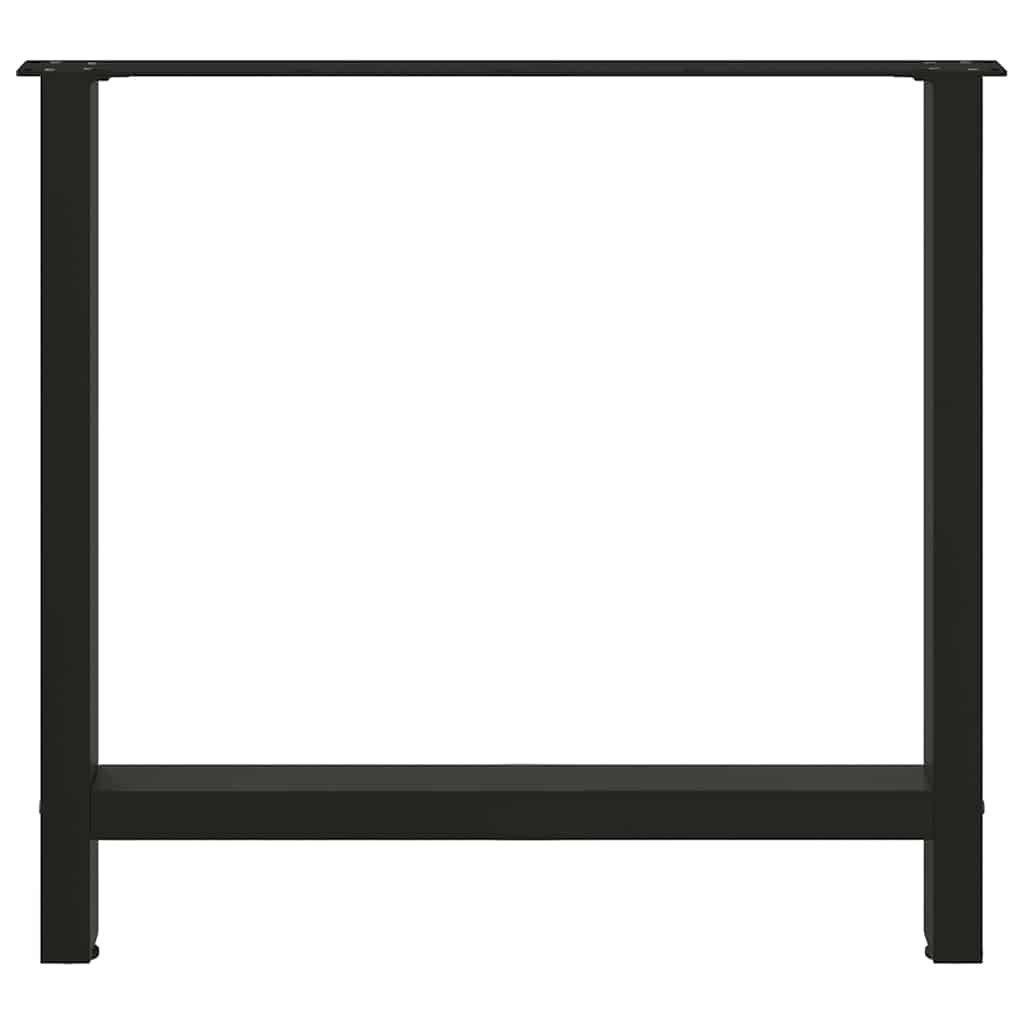 vidaXL Esstischbeine Schwarz 2 Stk. 70x(72-73) cm Stahl