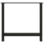 vidaXL Esstischbeine Schwarz 2 Stk. 70x(72-73) cm Stahl