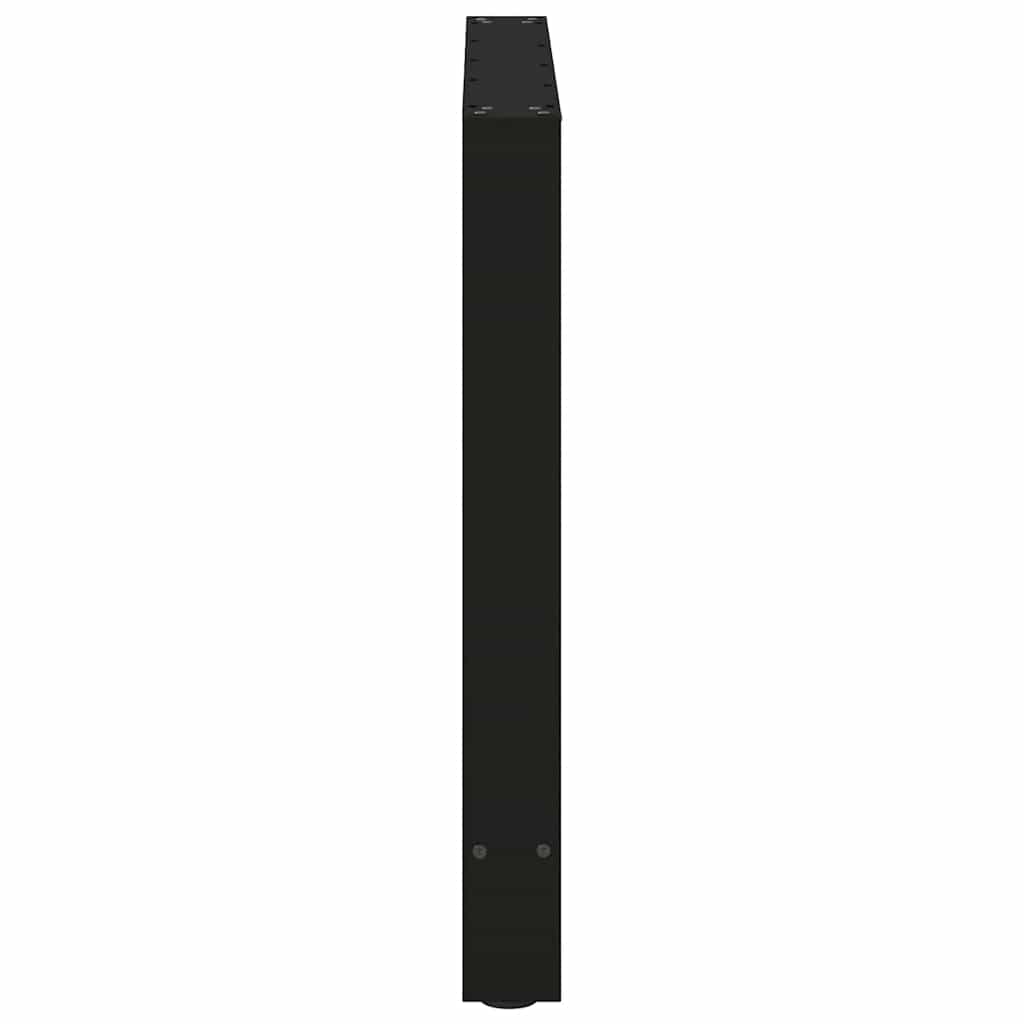vidaXL Esstischbeine Schwarz 2 Stk. 70x(72-73) cm Stahl