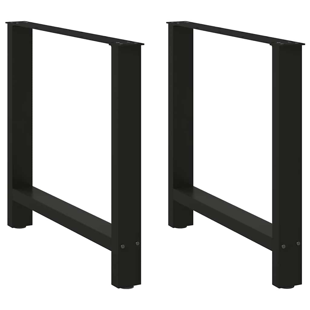 vidaXL Esstischbeine Schwarz 2 Stk. 80x(72-73) cm Stahl