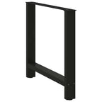 vidaXL Esstischbeine Schwarz 2 Stk. 80x(72-73) cm Stahl